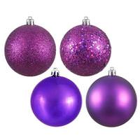 View 6" Plum Ball Ornaments (4 pack)