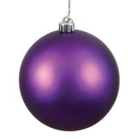 Vickerman 6" Plum Matte Ball Ornament (4 pack)