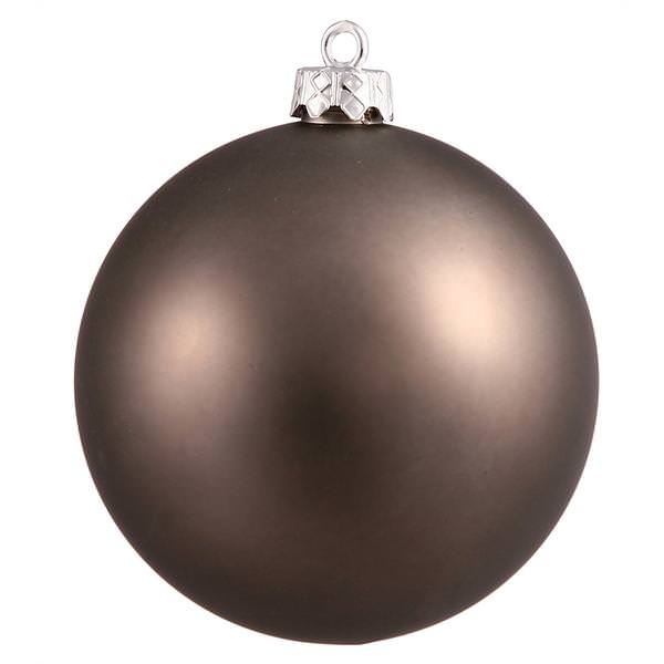 6" Pewter Matte Ball Ornament (4 pack)