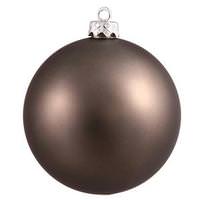 Vickerman 6" Pewter Matte Ball Ornament (4 pack)