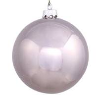 Vickerman 6" Pewter Shiny Ball Ornament (4 pack)