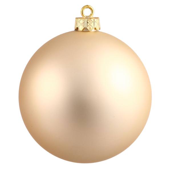6" Champagne Matte Ball Ornament (4 pack)