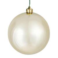 View 6" Champagne Shiny Ball Ornament (4 pack)