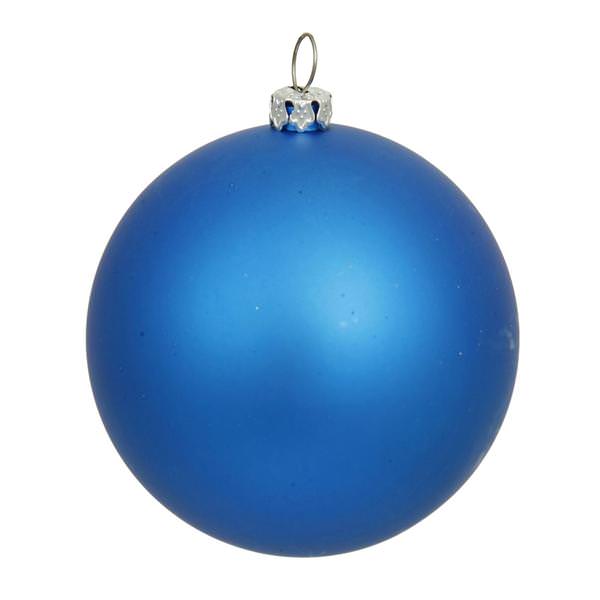 8" Blue Matte Ball Ornament