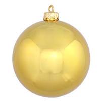 View 8" Gold Shiny Ball Ornament