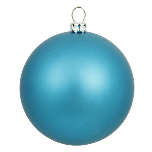 8" Turquoise Matte Ball Ornament