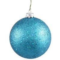 View 8" Turquoise Sequin Ball Ornament