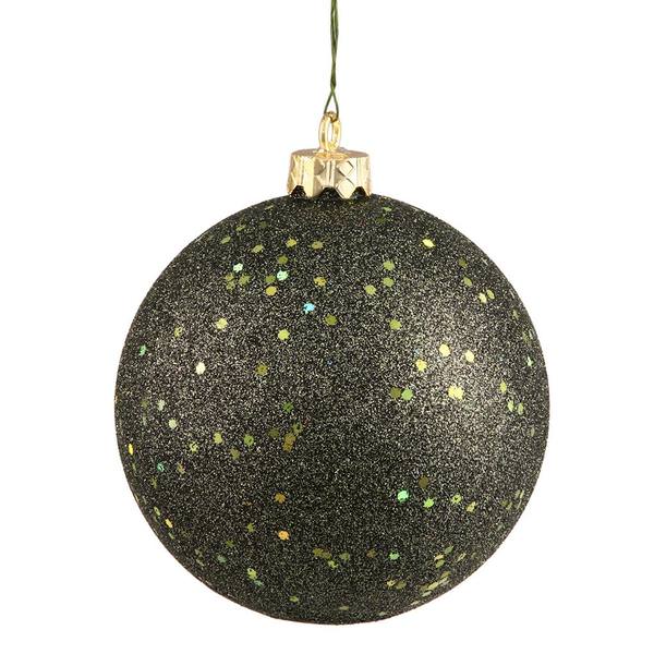 8" Olive Sequin Ball Ornament
