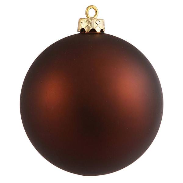 8" Mocha Matte Finish Ball Ornament