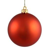 Vickerman 8" Burnished Orange Matte Ball Ornament