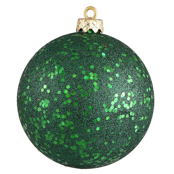 8" Emerald Sequin Ball Ornament