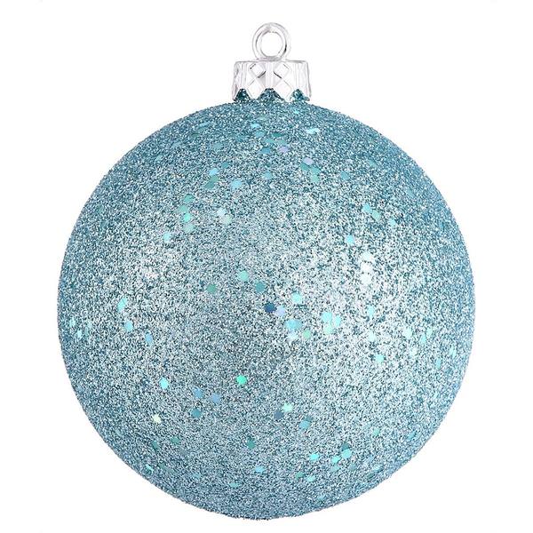 8" Baby Blue Sequin Ball Ornament
