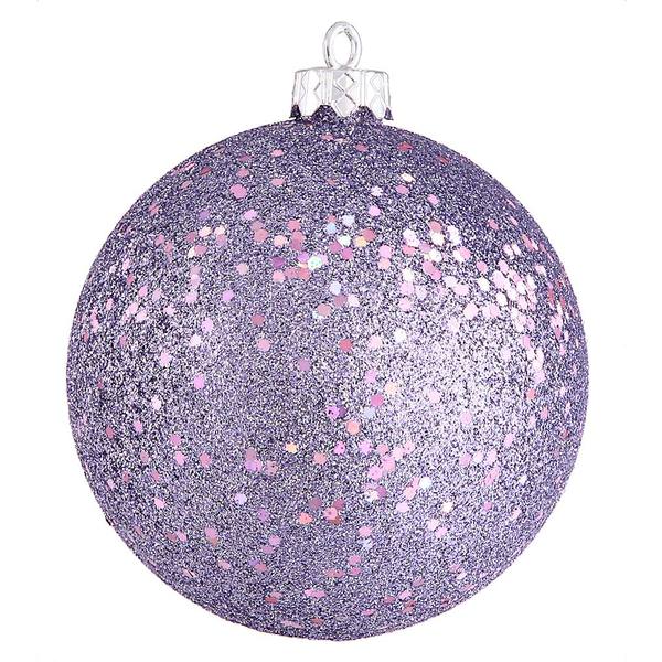 8" Lavender Sequin Ball Ornament