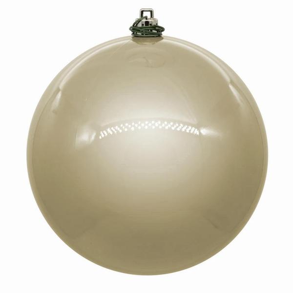 8" Champagne Shiny Ball Ornament