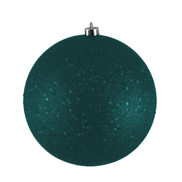 8" Sea Blue Sequin Ball Ornament