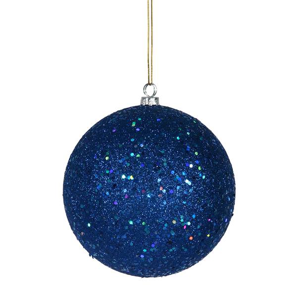 10" Blue Sequin Ball Ornament
