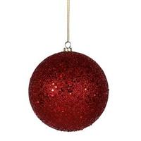View 10" Red Sequin Ball Ornament
