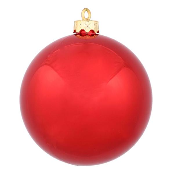 10" Red Shiny Ball Ornament