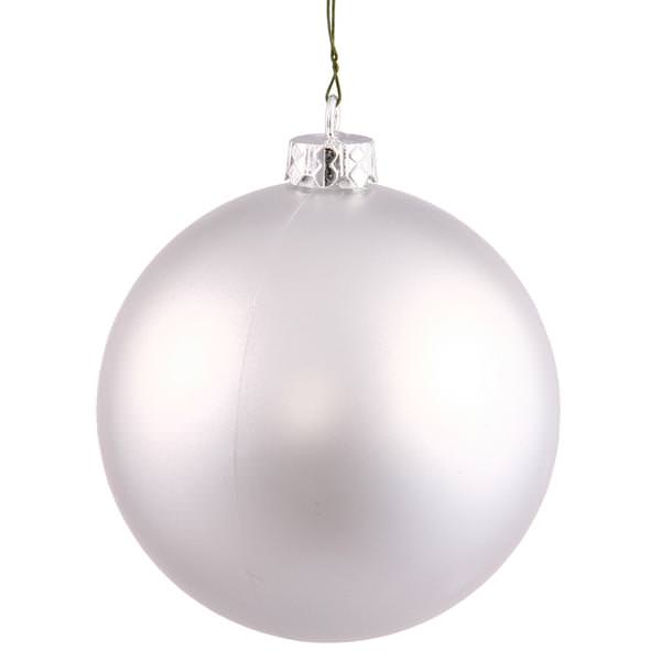 10" Silver Matte Ball Ornament
