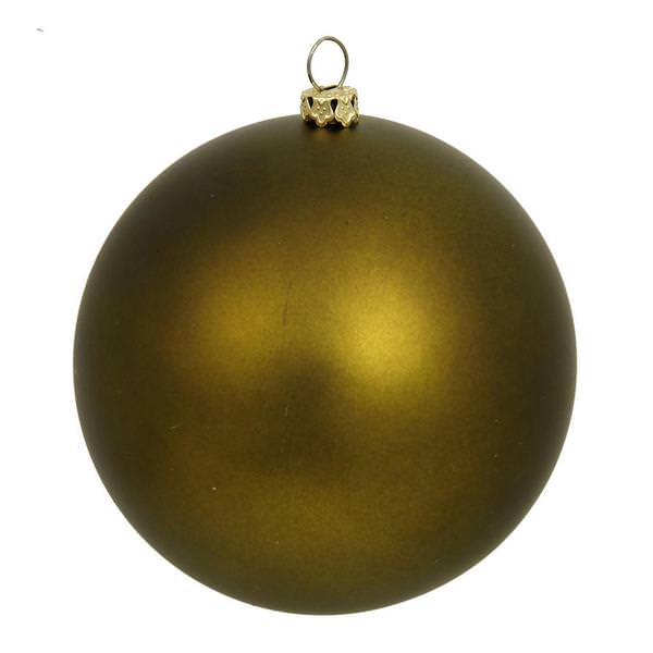 10" Olive Matte Ball Ornament