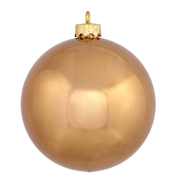 10" Mocha Shiny Ball Ornament