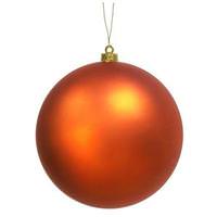 Vickerman 10" Burnished Orange Matte Ball Ornament