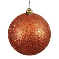 Vickerman 10" Burnished Orange Sequin Ball Ornament