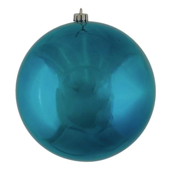 12" Sea Blue Shiny Ball Ornament