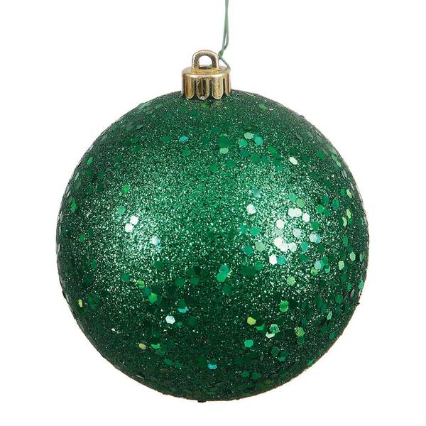 12" Emerald Sequin Ball Ornament