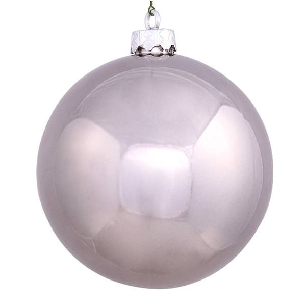 12" Pewter Shiny Ball Ornaments