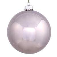 Vickerman 12" Pewter Shiny Ball Ornaments