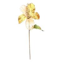 Vickerman 23" Gold Velvet Magnolia 6" Flower Pick