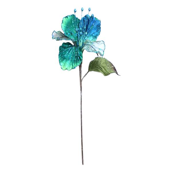 23" Peacock Velvet Magnolia 6" Flower Pick
