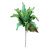 Vickerman 31" Lime Velvet Poinsettia 14" Flower