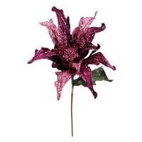 Vickerman 31" Mauve Velvet Poinsettia 14" Flower