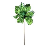 Vickerman 29" Lime Velvet Magnolia 9" Flower Pick