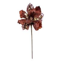 Vickerman 29" Chocolate Velvet Magnolia 9" Flower Pick