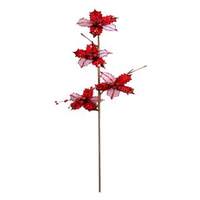 Vickerman 29" Red Velvet Sheer Holly Spray