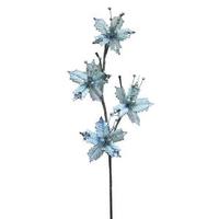 Vickerman 29" Silver Velvet Sheer Holly Spray