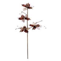Vickerman 29" Chocolate Velvet Sheer Holly Spray