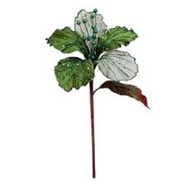 Vickerman 21" Lime Velvet Sheer Hibiscus 6" Flower Pick