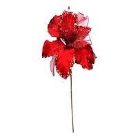 Vickerman 27" Red Glitter Amaryllis 7.5" Flower Pick