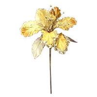 Vickerman 27" Gold Glitter Amaryllis 7.5" Flower Pick