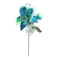 Vickerman 27" Peacock Glitter Amaryllis 7.5" Flower Pick