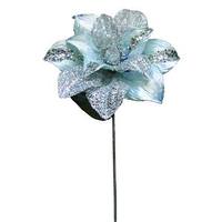 View 31" Silver Glitter Magnolia 13" Flower