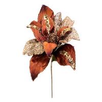 View 31" Chocolate Glitter Magnolia 13" Flower