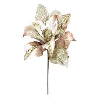 Vickerman 31" Champagne Glitter Magnolia 13" Flower