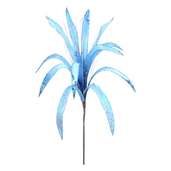36" Aqua Papyrus 17" Flower Pick