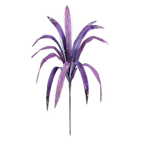 36" Purple Papyrus 17" Flower Pick