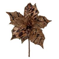 Vickerman 8" Tiger Poinsettia Pick
